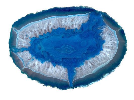 Blue agate geode